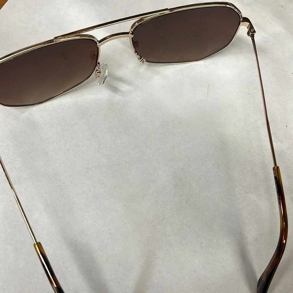 Free People Briston Stylish Brown Square Sunglasses